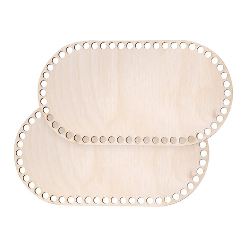 Донышки деревянные для вязания овальные, 2 шт., 24,5х13 см, BRAUBERG HOBBY, 665318