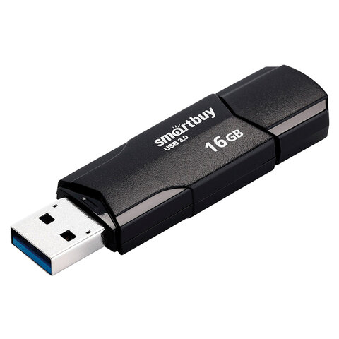 Флеш-диск 16 GB SMARTBUY Clue USB 2.0, черный, SB16GBCLU-K