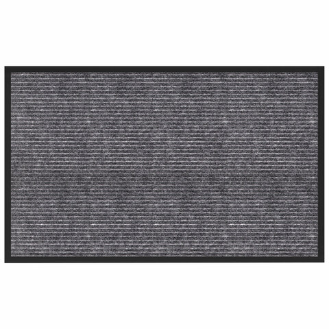Коврик придверный 50х80 см, СЕРЫЙ, влаго-грязезащитный, 450 г/м2, ребристый, PRIMILA (ПРИМИЛА) EXTRA, 701023