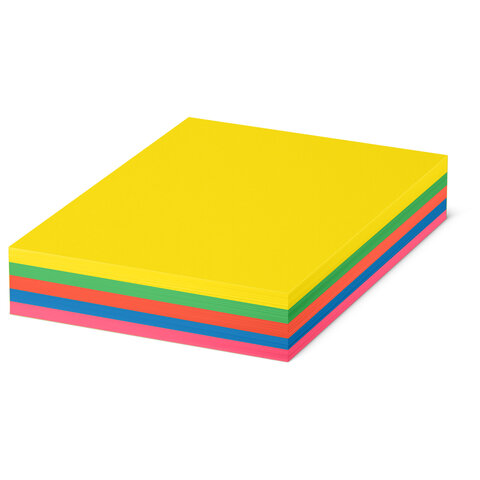 Бумага цветная CLAIREFONTAINE, А4, 80 г/м2, 500 л. (5 цветов x 100 л.), микс интенсив, Франция, 1704SC