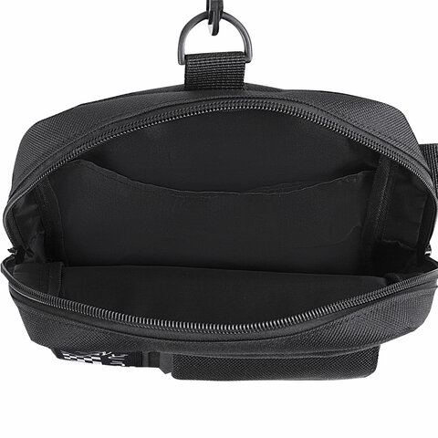 Сумка на плечо HEIKKI TORRENT (ХЕЙКИ) с карманом, "Anime face", черная, 25х18х3 см, 272637