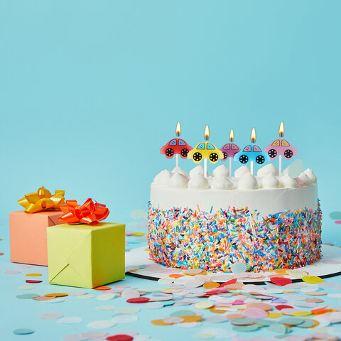 Свечи фигурные для торта на шпажках "Машинки", 5 шт., 2х3 см, ЗОЛОТАЯ СКАЗКА, 591464