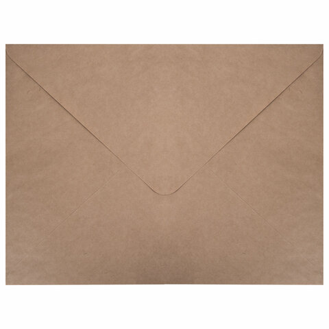 Конверты (290х390 мм) КРАФТ, без клея, 90 г/м2, КОМПЛЕКТ 500 шт., треугольный клапан