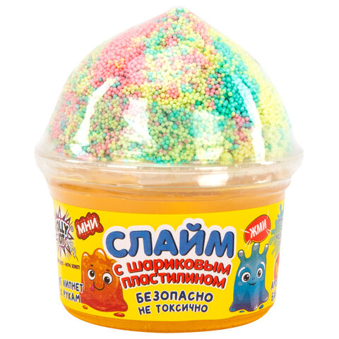 Слайм (лизун) + шариковый пластилин, 115 г, ассорти 6 видов, JOLLY JOT (ДЖОЛЛИ ДЖОТ), 665949
