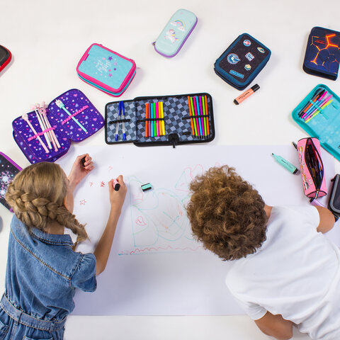 Пенал мягкий BRAUBERG, 3 отделения, нейлон, 21х7х7 см, "Puppies", 270839