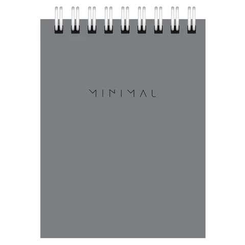 Блокнот МАЛЫЙ ФОРМАТ А7, 75х105 мм, 40 л., гребень, картон, клетка, BRAUBERG "Minimal Classic", 116430