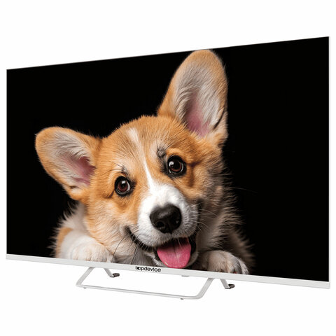 Телевизор TOPDEVICE TDTV43CS03U_WE, 43'' (109 см), 3840x2160, 4K, 16:9 SmartTV, Wi-Fi, Bluetooth, белый