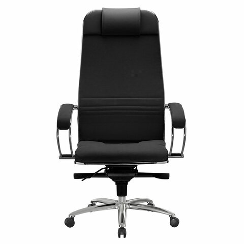 Кресло офисное МЕТТА "SAMURAI" KL-1, экокожа, черное