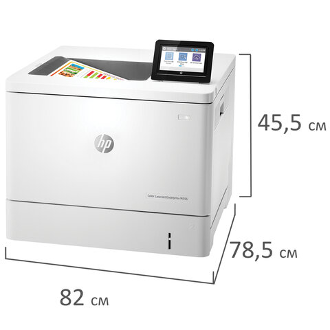 Принтер лазерный ЦВЕТНОЙ HP Color LJ Enterprise M555dn, А4, 38 стр./мин., 80000 стр./мес., ДУПЛЕКС, сетевая карта, 7ZU78A