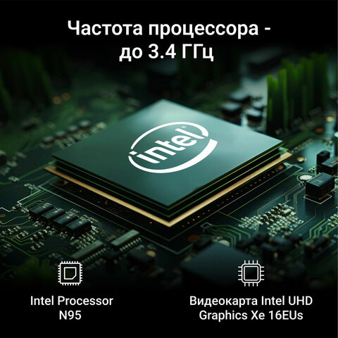 Моноблок DIGMA Action 21,5", Intel N95, 8 Гб, SSD 256 Гб, Windows 11 Pro, клавиатура + мышь, черный, DM21N9-8CXW01