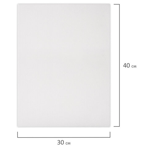 Холст на подрамнике BRAUBERG ART BASIC, 30х40 см, 280 г/м2, хлопок, мелкое зерно, грунт, 192666