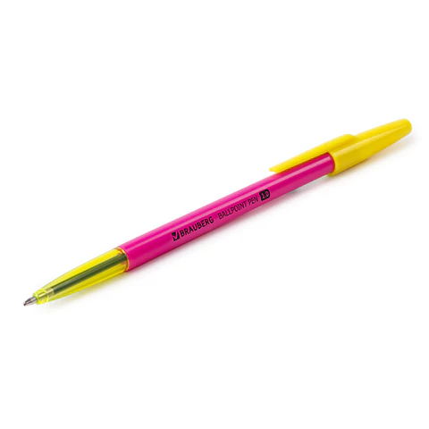Ручка шариковая BRAUBERG "Color", СИНЯЯ, корпус ассорти, узел 1 мм, линия письма 0,5 мм, 141507