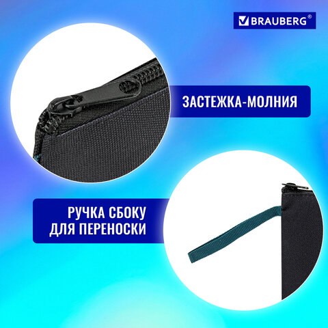 Папка для тетрадей BRAUBERG А4, 1 отделение, полиэстер, на молнии, с ручкой, "Супер-машина", 272171