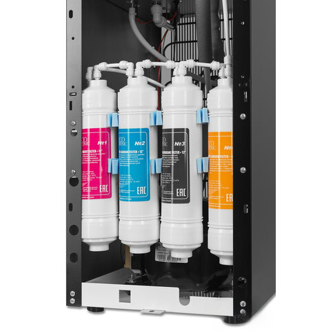 Пурифайер для воды ECOTRONIC V42-U4L, напольный, НАГРЕВ/ОХЛАЖДЕНИЕ КОМПРЕССОРНОЕ, 2 крана, черный, 3061