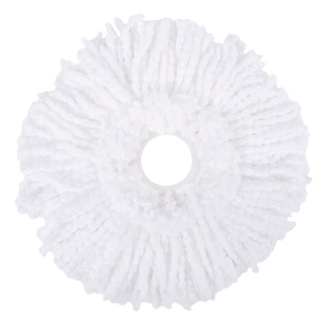 Швабра с отжимом и ведром 7л/5л, отжим центрифуга / рукоятка, 2 круглые насадки, крепление кольцо, синий, LAIMA 603624