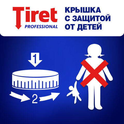 Средство для прочистки канализационных труб 1 л, TIRET (Тирет) Professional, гель