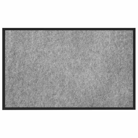 Коврик придверный 80х120 см, СЕРЫЙ, влаго-грязезащитный, 300 г/м2, мелкий рубчик, PRIMILA (ПРИМИЛА) STANDARD, 701020