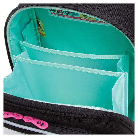 Ранец GRIZZLY анатомическая спинка, c брелоком, для девочек, "LUCK", 36х28х20 см, RAz-386-4/1