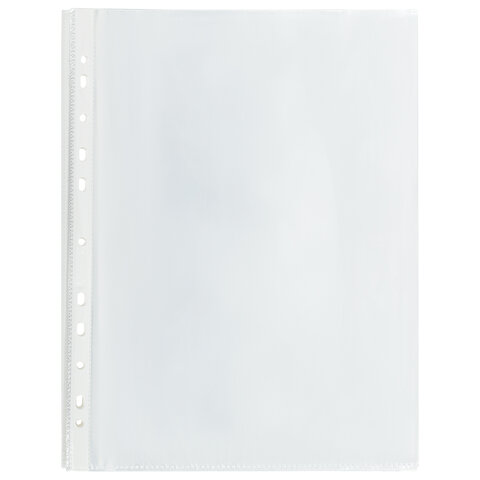 Папки-файлы перфорированные, А4, BRAUBERG "STANDARD", комплект 100 шт., гладкие, 45 мкм, 226831