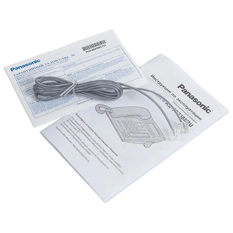 Телефон PANASONIC KX-TS2388RUB, АОН, спикерфон, память 50 номеров в справочнике, тональный/импульсный режим, чёрный