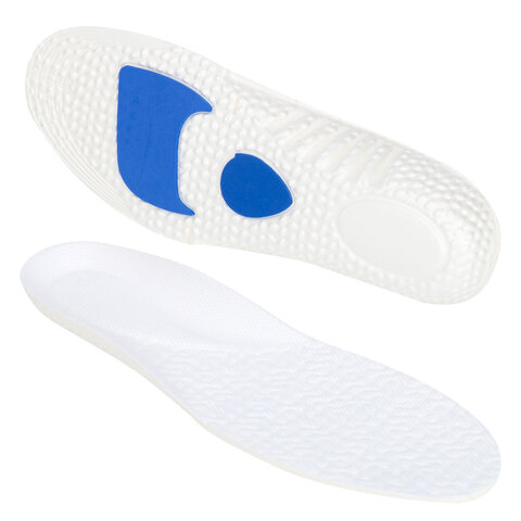 Стельки для обуви с АМОРТИЗИРУЮЩИМИ ВСТАВКАМИ, материал EVA, размер RU 34-39 / EU 35-40, с линиями выреза, SHEGRA (ШЕГРА), 700752