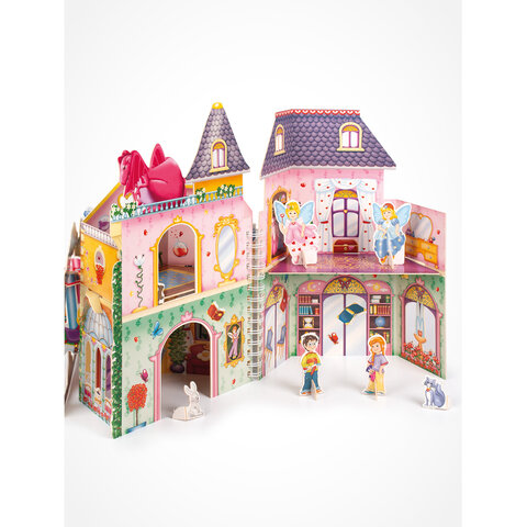 Книга-конструктор 3D-домик с наклейками, 36 стр., 33,5х24 см, АССОРТИ, МОЗАИКА-СИНТЕЗ