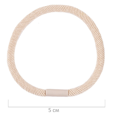 Резинки для волос НАБОР 6 шт., 0,4х14 см, чёрный, коричневый, бежевый, MONTE VITA (МОНТЕ ВИТА), 457043