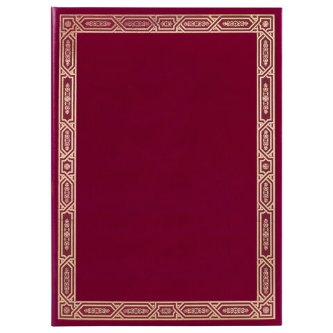 Папка адресная бумвинил бордовый, "Рамка", формат А4, STAFF, 121919