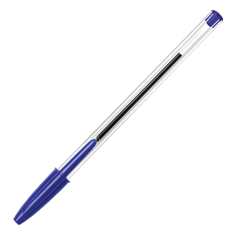 Ручка шариковая BIC "Cristal", СИНЯЯ, корпус прозрачный, узел 1 мм, линия письма 0,32 мм, 847898/528921