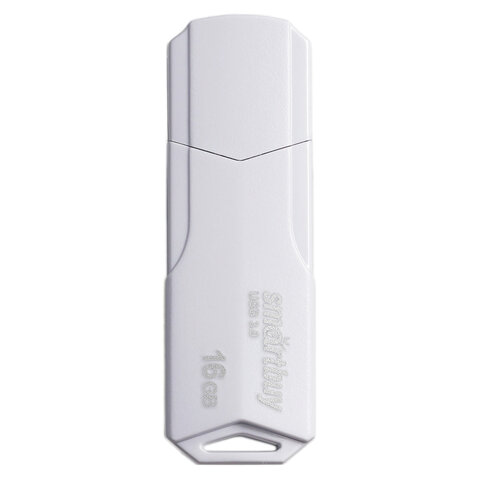Флеш-диск 16 GB SMARTBUY Clue USB 2.0, белый, SB16GBCLU-W
