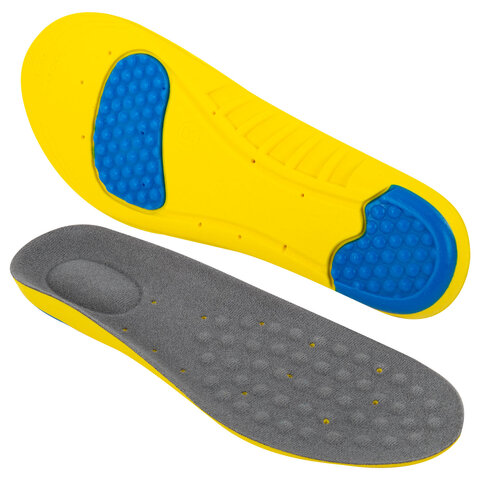 Стельки для обуви с ПЯТОЧНЫМ АМОРТИЗАТОРОМ, материал PU PRO, размер RU 37-40 / EU 38-41, с линиями выреза, SHEGRA (ШЕГРА), 700769