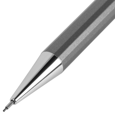 Карандаш механический 0,5 мм + грифели HB 12 штук на блистере, BRAUBERG "CHROME", 181969