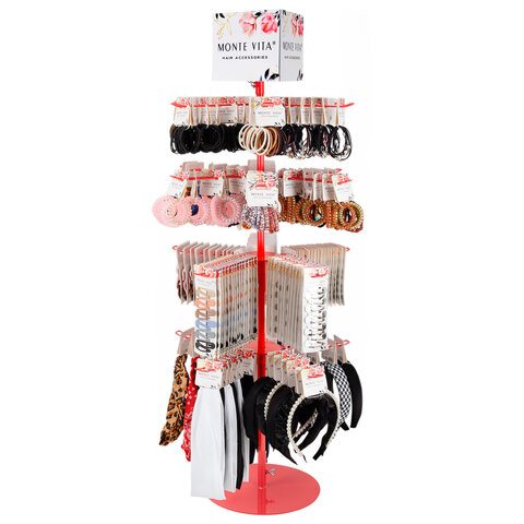 Стойка-вертушка настольная MONTE VITA (МОНТЕ ВИТА), 108х44см, 4 ряда, 22 крючка, 507506