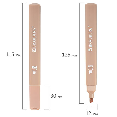 Набор текстовыделителей 6 ЦВЕТОВ МОРАНДИ, BRAUBERG "Morandi", линия 1-5 мм, 152516