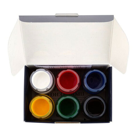 Краски по ткани акриловые "Декола", 6 цветов по 20 мл, в баночках, Невская Палитра, 4141025