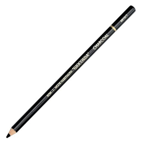 Карандаш угольный KOH-I-NOOR, 1 шт., "Gioconda", корпус черный, средняя твердость, 3,8 мм, 8810002001KS