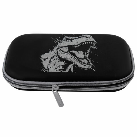 Пенал BRAUBERG SHINY, 1 отделение, 1 откидная планка, EVA, 22х13х4 см, "Scary dino", 273517