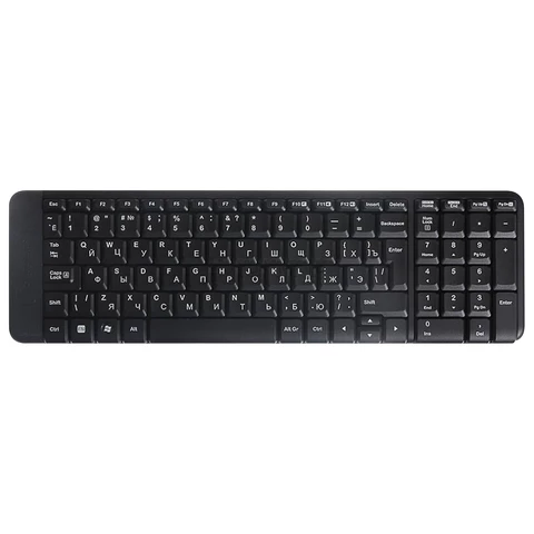 Набор беспроводной LOGITECH Wireless Desktop MK220, клавиатура, мышь 2 кнопки + 1 колесо-кнопка, черный, 920-003236