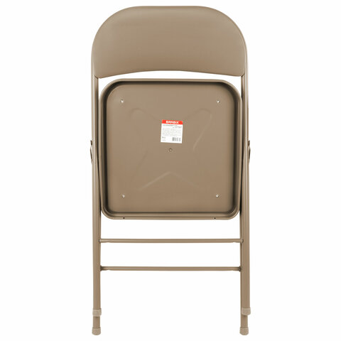 Стул складной BRABIX "Golf Plus CF-003 Комфорт", бежевый каркас, кожзам бежевый, 531567
