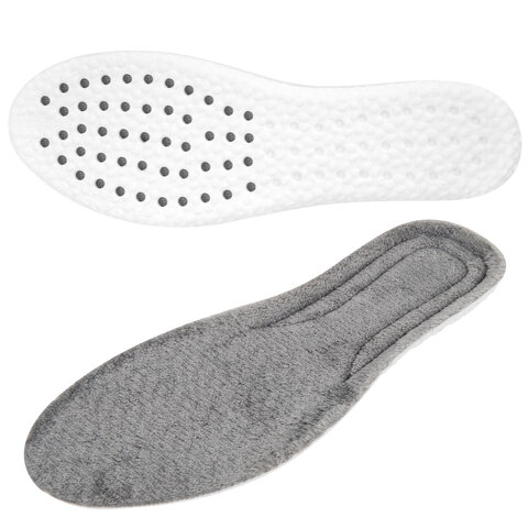 Стельки для обуви ЗИМНИЕ УТЕПЛЕННЫЕ, материал PU PRO, размер RU 34-39 / EU 35-40, с линиями выреза, SHEGRA (ШЕГРА), 700759