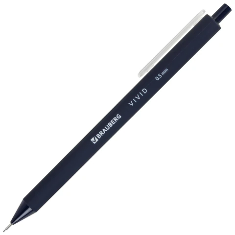 Карандаш механический 0,5 мм BRAUBERG "VIVID", корпус soft-touch ассорти, 182063