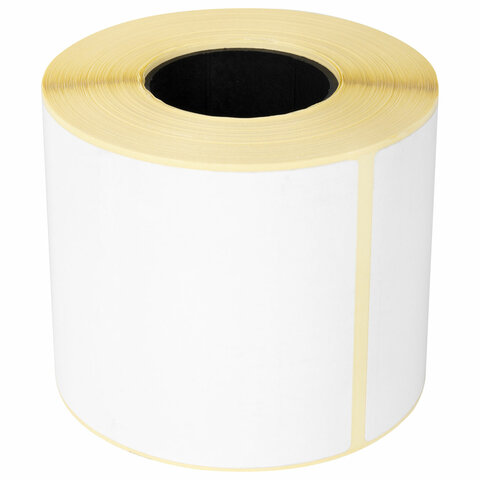 Этикетка термотрансферная ПОЛУГЛЯНЕЦ (75х120 мм), 300 этикеток в ролике, КОМПЛЕКТ 4 шт., 880966