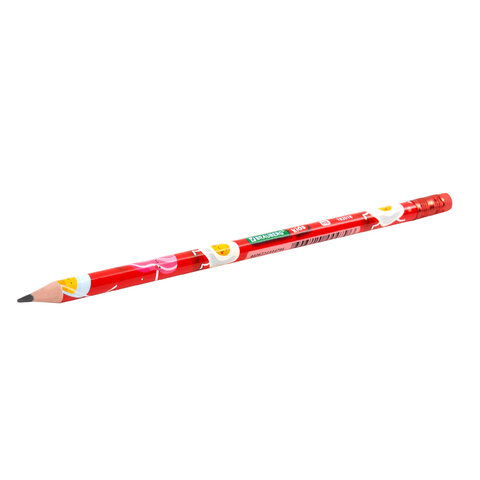 Карандаш чернографитный с принтом BRAUBERG KIDS "FOOD", 1 шт., HB, с ластиком, корпус ассорти, 182018