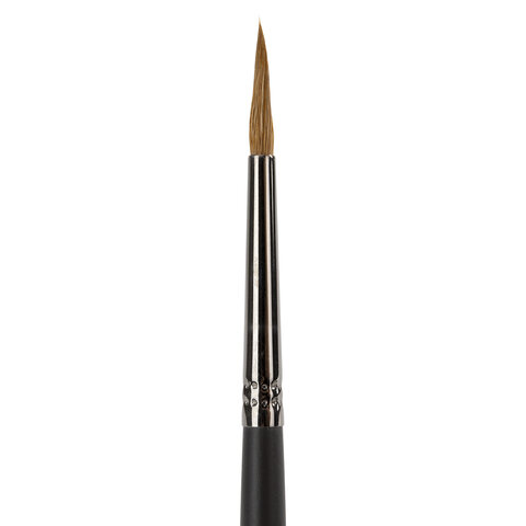 Кисть художественная проф. BRAUBERG ART CLASSIC, колонок, круглая, № 3, короткая ручка, 200932