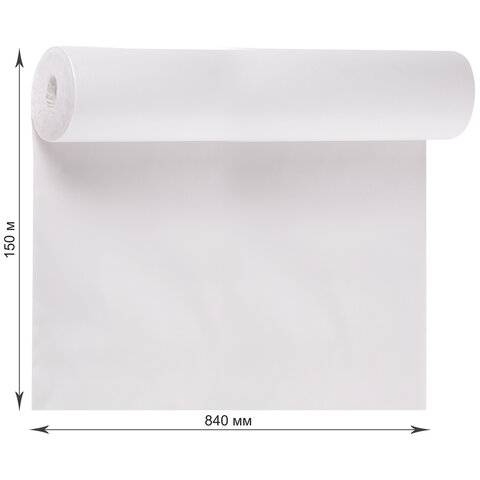 Бумага для творчества и упаковки, газетная, рулон 840 мм х 150 м, 45 г/м2, BRAUBERG, 665566