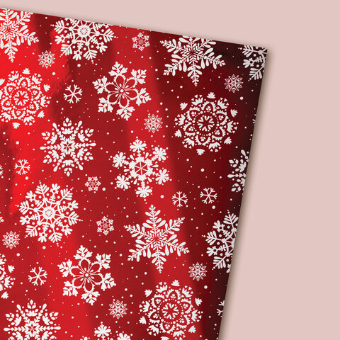 Бумага упаковочная подарочная С ЭФФЕКТАМИ новогодняя НАБОР 3 шт., "Xmas Pattern" 70х100 см, ЗОЛОТАЯ СКАЗКА, 591935