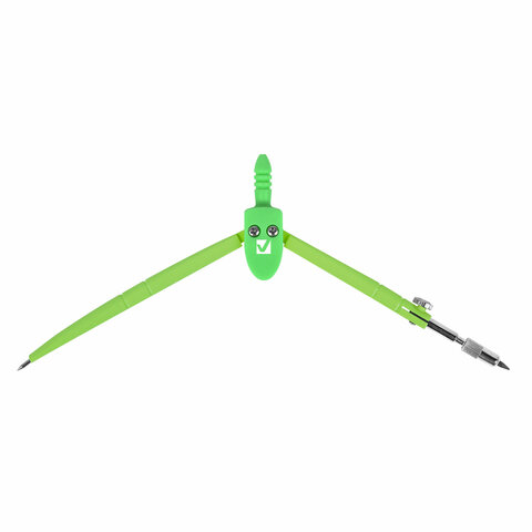 Циркуль BRAUBERG GEOMETRY, 120 мм, пастельно-зеленый цвет, защитный колпачок, пластиковый пенал, 210699