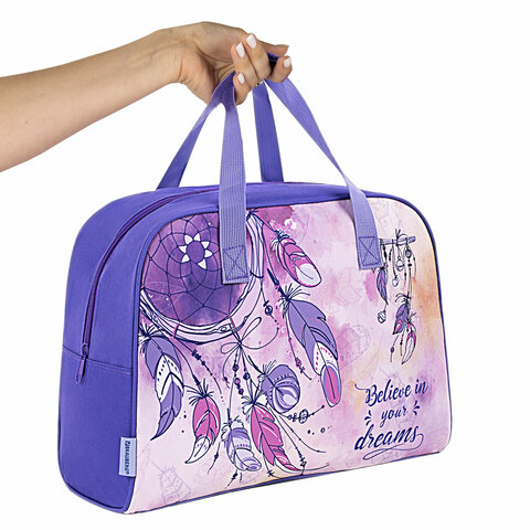 Сумка для занятий BRAUBERG с ручками, 35x25x15 см, "Dreamcatcher", 271590
