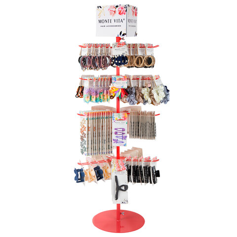 Стойка-вертушка настольная MONTE VITA (МОНТЕ ВИТА), 108х44см, 4 ряда, 22 крючка, 507506