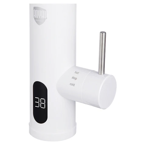 Водонагреватель проточный электрический ROYAL THERMO QuickTap, 3,3 кВт, 1,48 л/м, кран, белый, НС-1588900